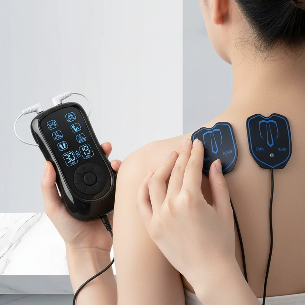 Applying electrodes to shoulder